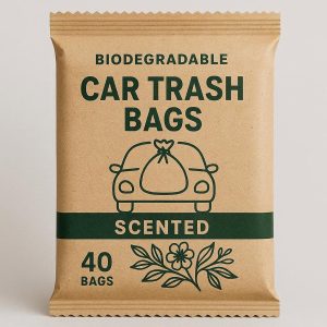 21 Biodegradable Car Trash Bags Scented Pack